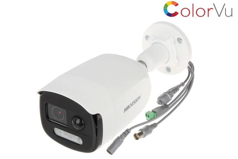 Cámara Hikvision Bala Pir con sirena y luz de roja y azul ColorVu 2mp DS-2CE12DFT-PIRXOF