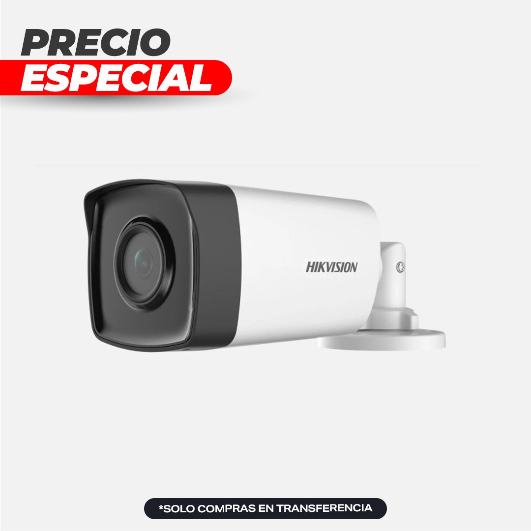 Cámara Bullet 2MP 3.6mm IR80m DS-2CE17D0T-IT5F Hikvision