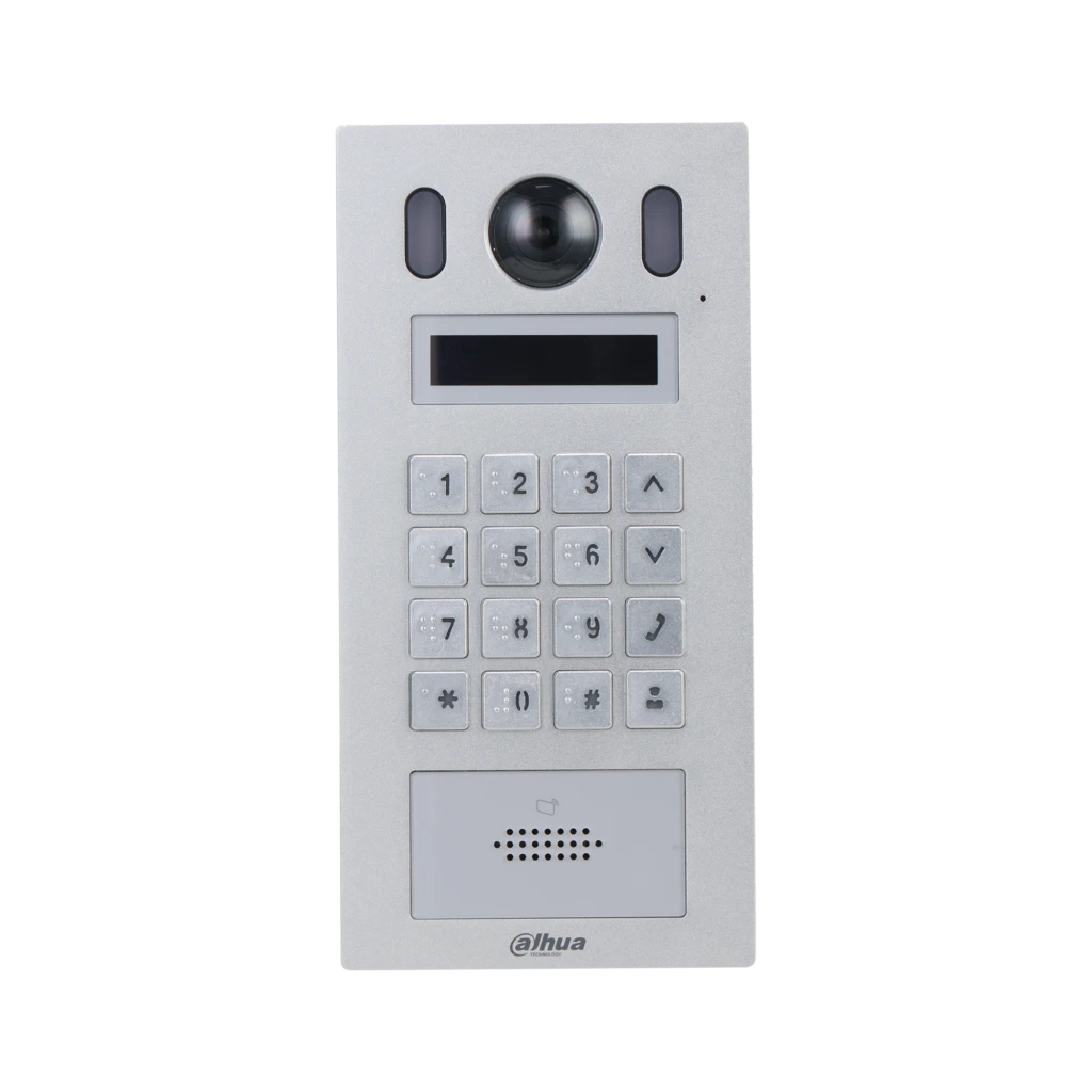 Video Portero Dahua Cámara 2MP Teclado numérico Lector Tarjeta IP55 DHI-VTO6221E-P