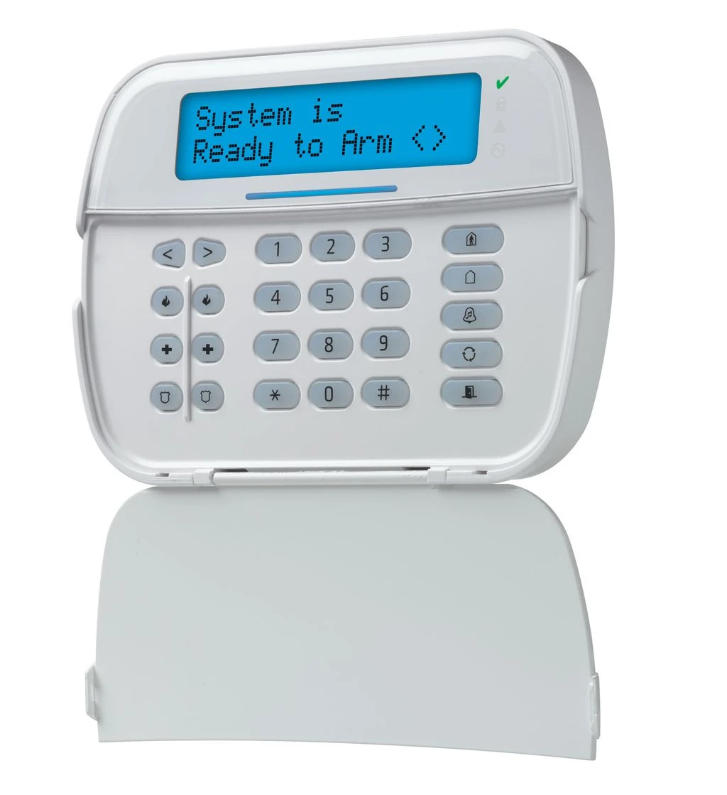 DSC HS2LCDRFP9N Teclado Cableado LCD Alfanumérico con Transceptor integrado y Lector de Proximidad