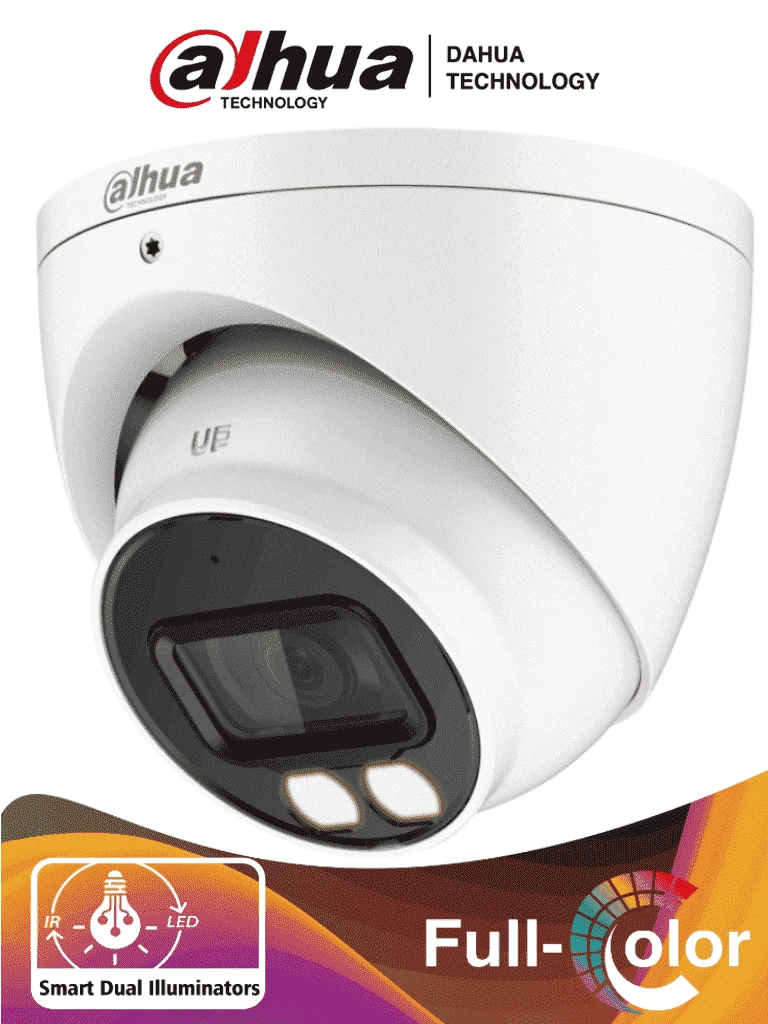 CAMARA DAHUA DOMO 2MP 2.8MM FULL COLOR DOBLE ILUMINACION AUDIO DH-HAC-HDW1239TN-IL-A