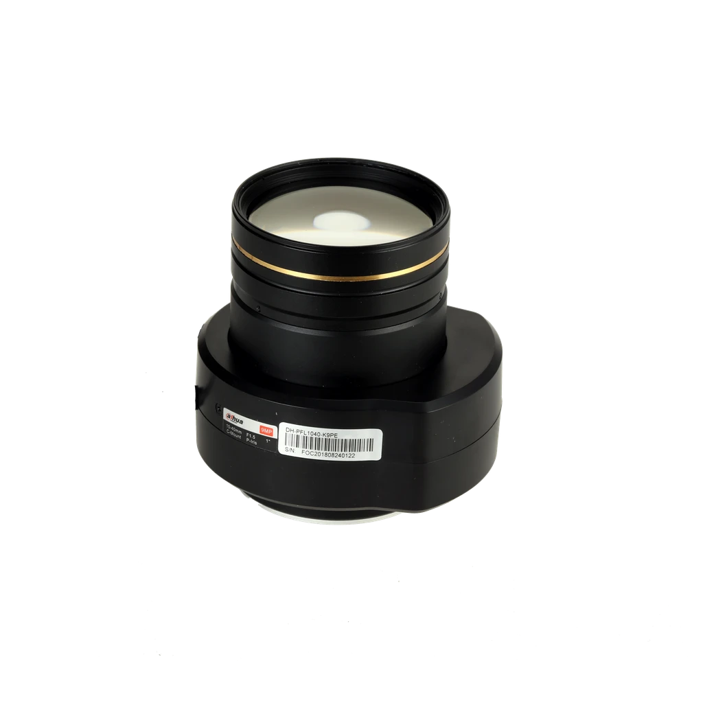Lente Dahua varifocal motorizado de 10 a 40mm resolucion de 9mp DH-PFL1040-K9PE.