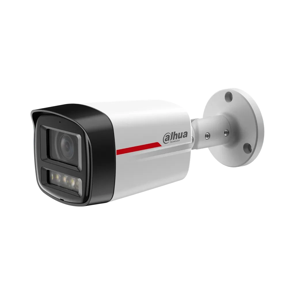 Cámara IP Dahua tipo bullet 4MP lente fijo de 2.8mm tecnología Wizcolor iluminación máxima de 50m protección IP67 con protección perimetral DH-IPC-HFW2449TLP-S-LED-0280B-PRO