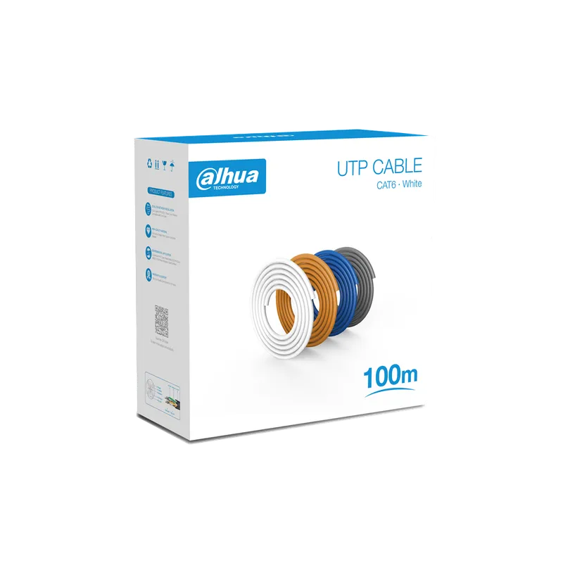 DH-PFM920I-6UN-C-100-white. ROLLO DE CABLE 100MTS. DAHUA UTP CAT6.