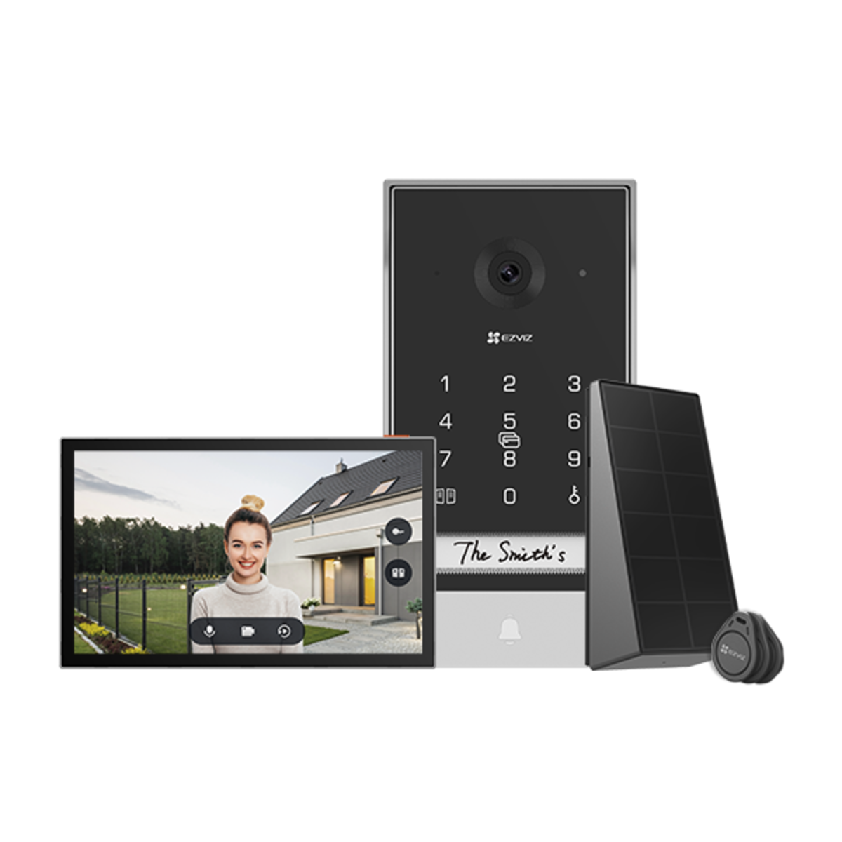 VIDEO PORTERO EZVIZ WIFI 2K MONITOR 7" PANEL SOLAR CS-EP7