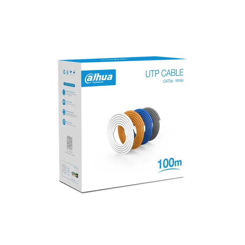 DH-PFM920I-5EU-U-100-white. ROLLO DE CABLE UTP 100MTS. CAT 5E DAHUA.