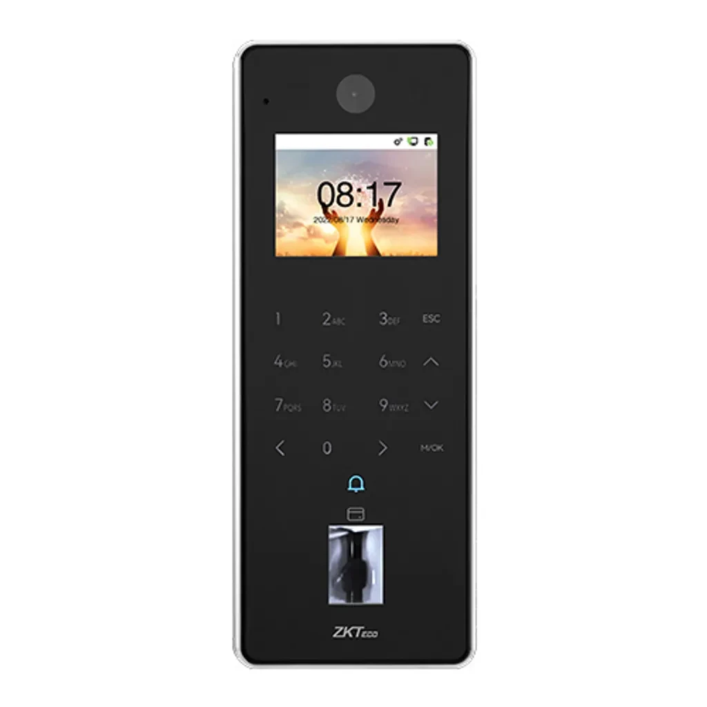 F35. Terminal Stand Alone de control de Acceso o Asistencia, Incorpora pantalla de 2.4 Pulgadas, Posee Verificación por Huella, Clave y Tarjeta. 